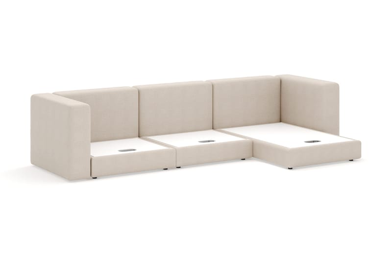 Hagblom 4-sits Divansoffa med Förvaring Vändbar - Beige - Products - Möbler - Soffa - Divansoffa & schäslongsoffa - 4 sits soffa med divan