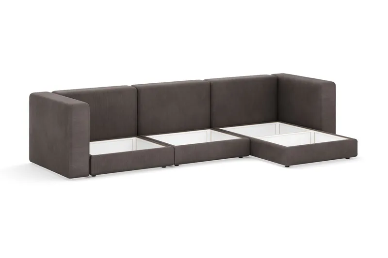 Hagblom 4-sits Divansoffa med Förvaring Vändbar - Brun - Products - Möbler - Soffa - Divansoffa & schäslongsoffa - 4 sits soffa med divan