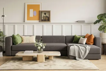 Hagblom 4-sits Divansoffa med Förvaring Vändbar - Brun - Products - Möbler - Soffa - Divansoffa & schäslongsoffa - 4 sits soffa med divan