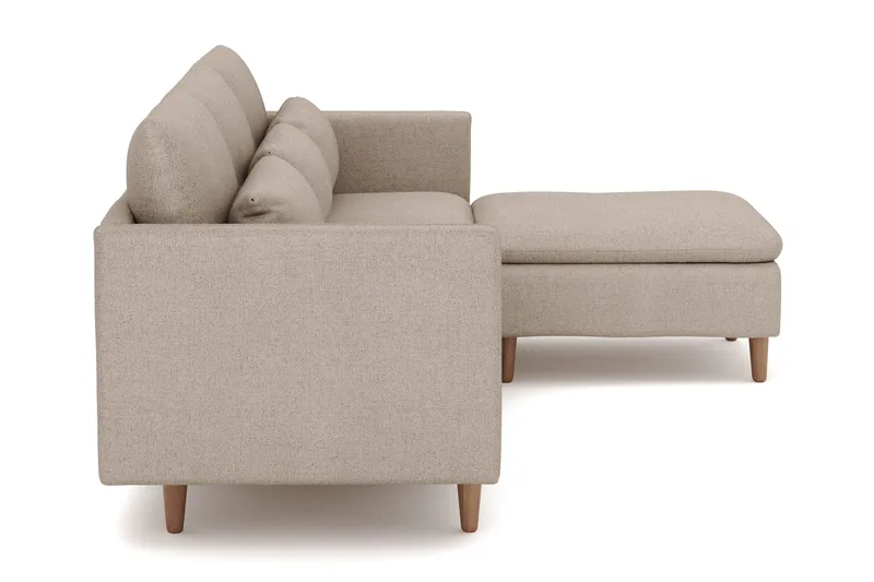 Lovis 3-sits Soffa med vändbar Divan i tyg - Beige - Products - Möbler - Soffa - Divansoffa & schäslongsoffa - 3 sits soffa med divan
