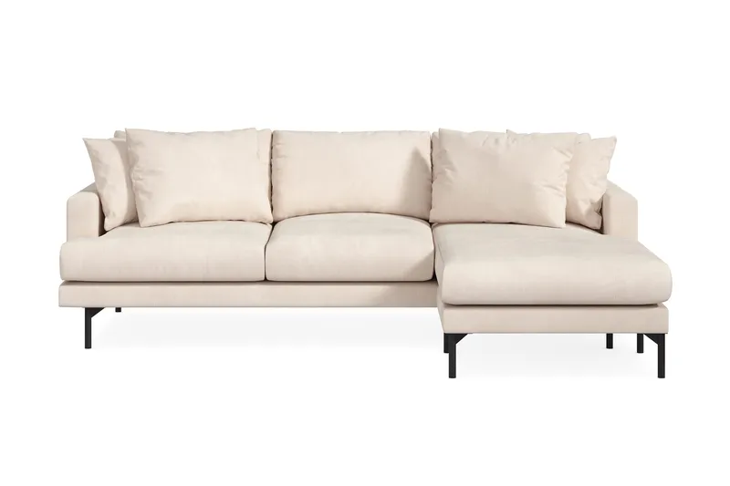Menard 3-sits Högervänd L-formad Divansoffa i Manchester - Beige - Products - Möbler - Soffa - Divansoffa & schäslongsoffa - 3 sits soffa med divan