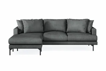 Menard 3-sits Vänstervänd L-formad Divansoffa i Manchester - Grå - Products - Möbler - Soffa - Divansoffa & schäslongsoffa - 3 sits soffa med divan