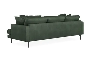 Menard 3-sits Vänstervänd L-formad Divansoffa i Manchester - Grön - Products - Möbler - Soffa - Divansoffa & schäslongsoffa - 3 sits soffa med divan