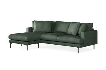Menard 3-sits Vänstervänd L-formad Divansoffa i Manchester - Grön - Products - Möbler - Soffa - Divansoffa & schäslongsoffa - 3 sits soffa med divan