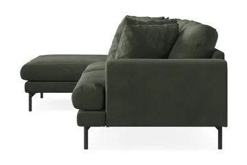 Menard 3-sits Vänstervänd L-formad Divansoffa i Manchester - Mörkgrön - Products - Möbler - Soffa - Divansoffa & schäslongsoffa - 3 sits soffa med divan