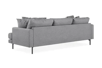 Menard 3-sits Vänstervänd L-formad Divansoffa i Tyg - Grå - Products - Möbler - Soffa - Divansoffa & schäslongsoffa - 3 sits soffa med divan
