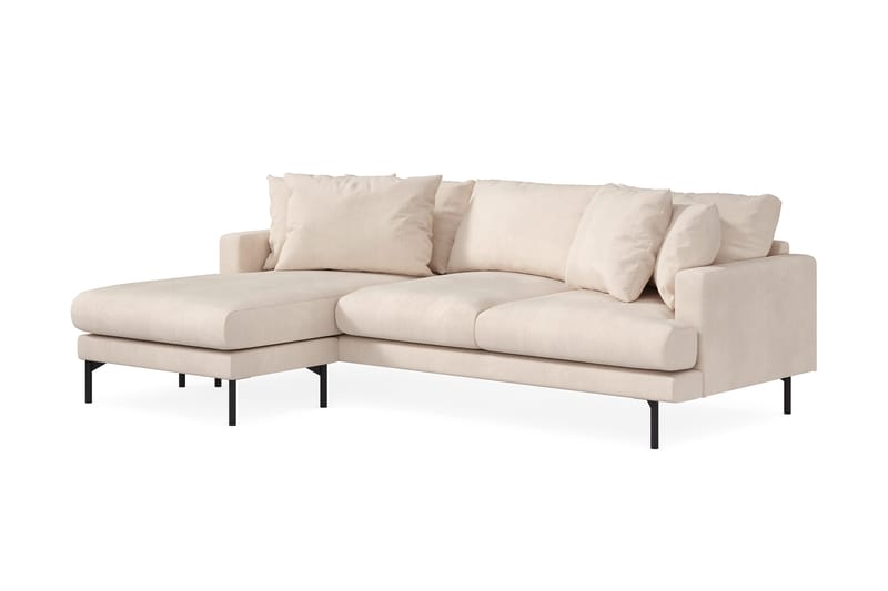 Menard 3-sits Vänstervänd L-formad Djup Divansoffa i Manchester - Beige - Products - Möbler - Soffa - Divansoffa & schäslongsoffa - 3 sits soffa med divan