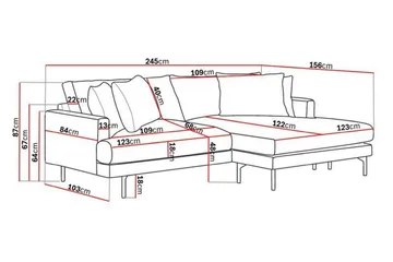 Menard 4-sits Högervänd L-formad Divansoffa i Manchester - Beige - Products - Möbler - Soffa - Divansoffa & schäslongsoffa - 4 sits soffa med divan