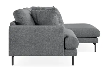 Menard 4-sits Högervänd L-formad Divansoffa i Tyg - Mörkgrå - Products - Möbler - Soffa - Divansoffa & schäslongsoffa - 4 sits soffa med divan