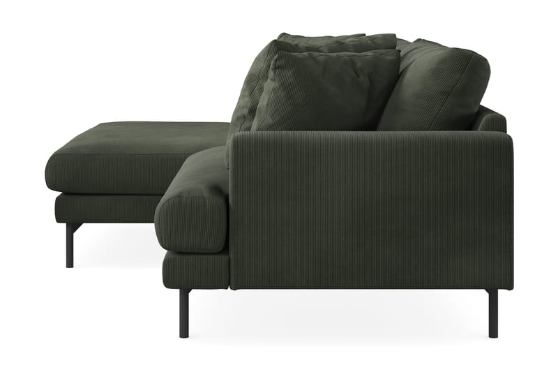 Menard 4-sits Vänstervänd L-formad Divansoffa i Manchester - Mörkgrön - Products - Möbler - Soffa - Divansoffa & schäslongsoffa - 4 sits soffa med divan