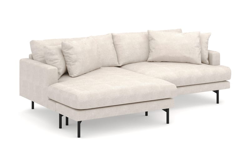 Menard 4-sits Vänstervänd L-formad Divansoffa i Tyg - Beige - Products - Möbler - Soffa - Divansoffa & schäslongsoffa - 4 sits soffa med divan