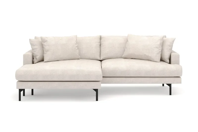 Menard 4-sits Vänstervänd L-formad Divansoffa i Tyg, Beige