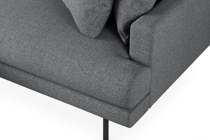 Menard 4-sits Vänstervänd L-formad Divansoffa i Tyg - Mörkgrå - Products - Möbler - Soffa - Divansoffa & schäslongsoffa - 4 sits soffa med divan