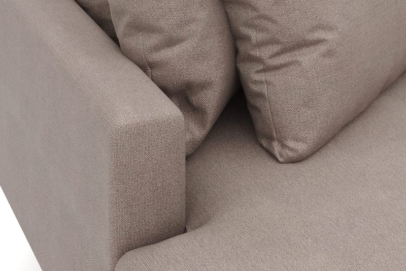 Menard 4-sits Vänstervänd L-formad Djup Divansoffa i Tyg - Brun - Products - Möbler - Soffa - Divansoffa & schäslongsoffa - 3 sits soffa med divan