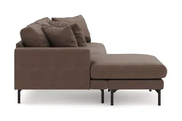 Menard 4-sits Vänstervänd L-formad Djup Divansoffa i Tyg - Brun - Products - Möbler - Soffa - Divansoffa & schäslongsoffa - 3 sits soffa med divan