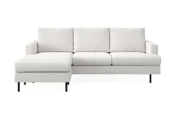 Menard Compact 3-sits Vänstervänd L-formad Divansoffa i Bouclé - Vit - Products - Möbler - Soffa - Divansoffa & schäslongsoffa - 3 sits soffa med divan