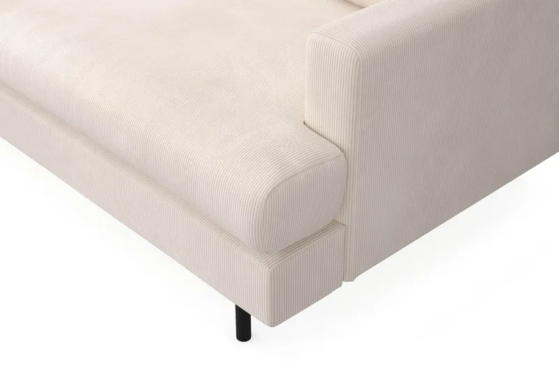 Menard Compact 3-sits Vänstervänd L-formad Divansoffa i Manchester - Beige - Products - Möbler - Soffa - Divansoffa & schäslongsoffa - 3 sits soffa med divan