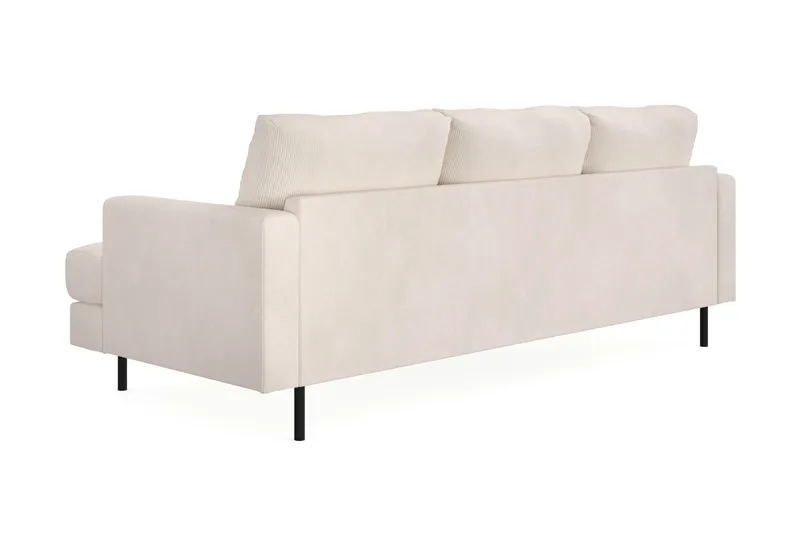 Menard Compact 3-sits Vänstervänd L-formad Divansoffa i Manchester - Beige - Products - Möbler - Soffa - Divansoffa & schäslongsoffa - 3 sits soffa med divan