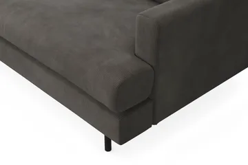 Menard Compact 3-sits Vänstervänd L-formad Divansoffa i Manchester - Mörkgrå - Products - Möbler - Soffa - Divansoffa & schäslongsoffa - 3 sits soffa med divan