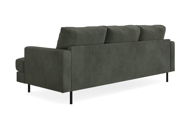 Menard Compact 3-sits Vänstervänd L-formad Divansoffa i Manchester - Mörkgrön - Products - Möbler - Soffa - Divansoffa & schäslongsoffa - 3 sits soffa med divan