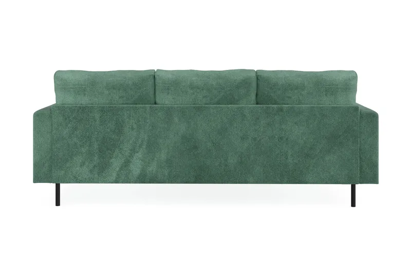Menard Compact 3-sits Vänstervänd L-formad Divansoffa i Sammet - Mörkgrön - Products - Möbler - Soffa - Divansoffa & schäslongsoffa - 3 sits soffa med divan