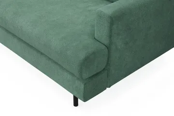 Menard Compact 3-sits Vänstervänd L-formad Divansoffa i Sammet - Mörkgrön - Products - Möbler - Soffa - Divansoffa & schäslongsoffa - 3 sits soffa med divan