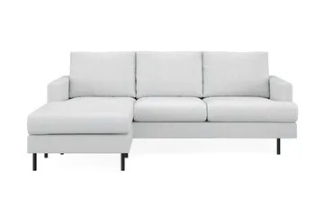 Menard Compact 3-sits Vänstervänd L-formad Divansoffa i Tyg - Ljusgrå - Products - Möbler - Soffa - Divansoffa & schäslongsoffa - 3 sits soffa med divan