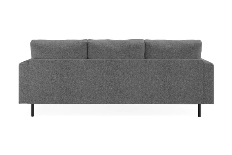 Menard Compact 3-sits Vänstervänd L-formad Divansoffa i Tyg - Mörkgrå - Products - Möbler - Soffa - Divansoffa & schäslongsoffa - 3 sits soffa med divan
