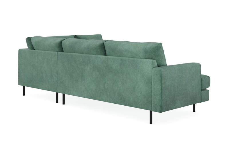 Menard Compact 4-sits Högervänd L-formad Schäslongsoffa i Sammet - Mörkgrön - Products - Möbler - Soffa - Divansoffa & schäslongsoffa - 4 sits soffa med divan