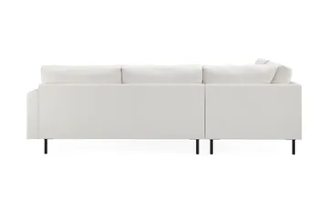 Menard Compact 4-sits Vänstervänd L-formad Schäslongsoffa i Bouclé - Vit - Products - Möbler - Soffa - Divansoffa & schäslongsoffa - 4 sits soffa med divan