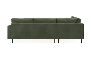 Menard Compact 4-sits Vänstervänd L-formad Schäslongsoffa i Manchester - Grön - Products - Möbler - Soffa - Divansoffa & schäslongsoffa - 4 sits soffa med divan