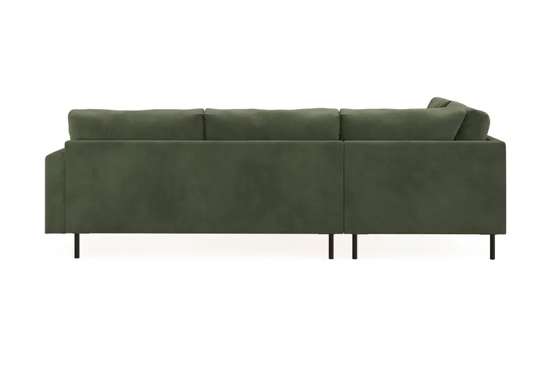 Menard Compact 4-sits Vänstervänd L-formad Schäslongsoffa i Manchester - Grön - Products - Möbler - Soffa - Divansoffa & schäslongsoffa - 4 sits soffa med divan