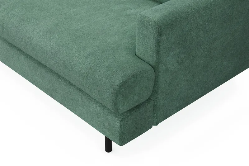 Menard Compact 4-sits Vänstervänd L-formad Schäslongsoffa i Sammet - Mörkgrön - Products - Möbler - Soffa - Divansoffa & schäslongsoffa - 4 sits soffa med divan