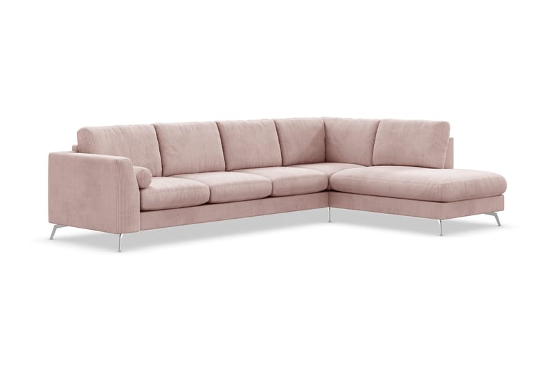 Ocean Lyx 4-sits Högervänd L-formad Schäslongsoffa i Manchester - Rosa - Products - Möbler - Soffa - Divansoffa & schäslongsoffa - 4 sits soffa med divan