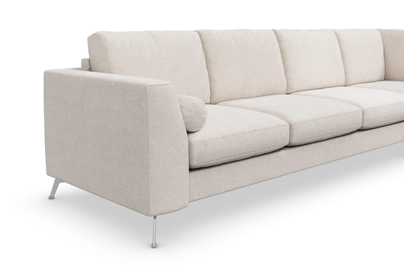 Ocean Lyx 4-sits Högervänd L-formad Schäslongsoffa i Tyg - Beige - Products - Möbler - Soffa - Divansoffa & schäslongsoffa - 4 sits soffa med divan