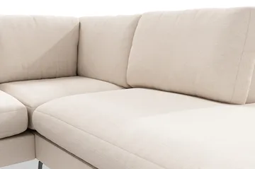 Ocean Lyx 4-sits Högervänd L-formad Schäslongsoffa i Tyg - Beige - Products - Möbler - Soffa - Divansoffa & schäslongsoffa - 4 sits soffa med divan