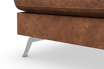 Ocean Lyx 4-sits Vänstervänd L-formad Schäslongsoffa i Konstläder - Brun - Products - Möbler - Soffa - Divansoffa & schäslongsoffa - 4 sits soffa med divan