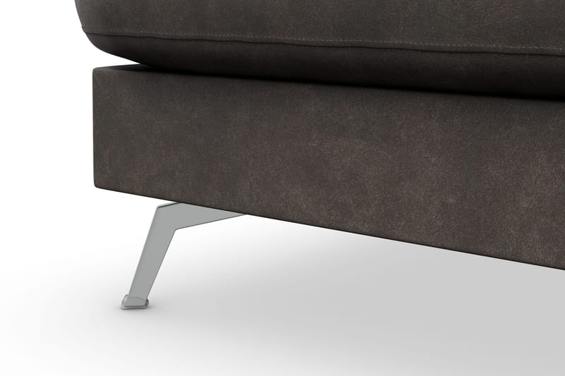 Ocean Lyx 4-sits Vänstervänd L-formad Schäslongsoffa i Konstläder - Mörkgrå - Products - Möbler - Soffa - Divansoffa & schäslongsoffa - 4 sits soffa med divan