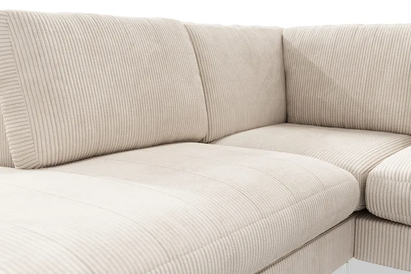 Ocean Lyx 4-sits Vänstervänd L-formad Schäslongsoffa i Manchester - Beige - Products - Möbler - Soffa - Divansoffa & schäslongsoffa - 4 sits soffa med divan