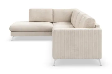 Ocean Lyx 4-sits Vänstervänd L-formad Schäslongsoffa i Manchester - Beige - Products - Möbler - Soffa - Divansoffa & schäslongsoffa - 4 sits soffa med divan
