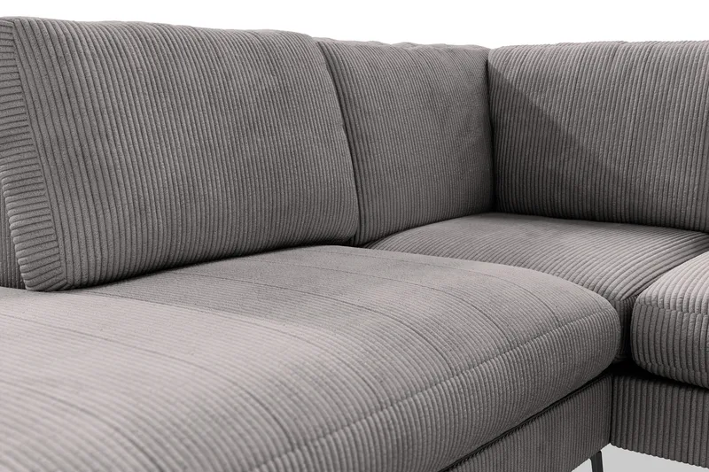 Ocean Lyx 4-sits Vänstervänd L-formad Schäslongsoffa i Manchester - Mörkgrå - Products - Möbler - Soffa - Divansoffa & schäslongsoffa - 4 sits soffa med divan