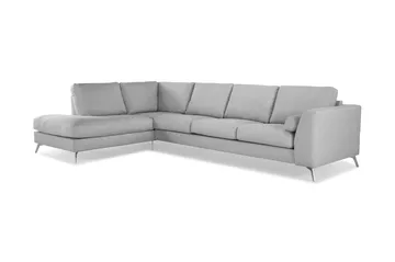 Ocean Lyx 4-sits Vänstervänd L-formad Schäslongsoffa i Tyg - Grå - Products - Möbler - Soffa - Divansoffa & schäslongsoffa - 4 sits soffa med divan