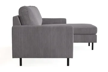 Peppe 3-sits Vändbar L-formad Divansoffa i Manchester - Mörkgrå - Products - Möbler - Soffa - Divansoffa & schäslongsoffa - 3 sits soffa med divan