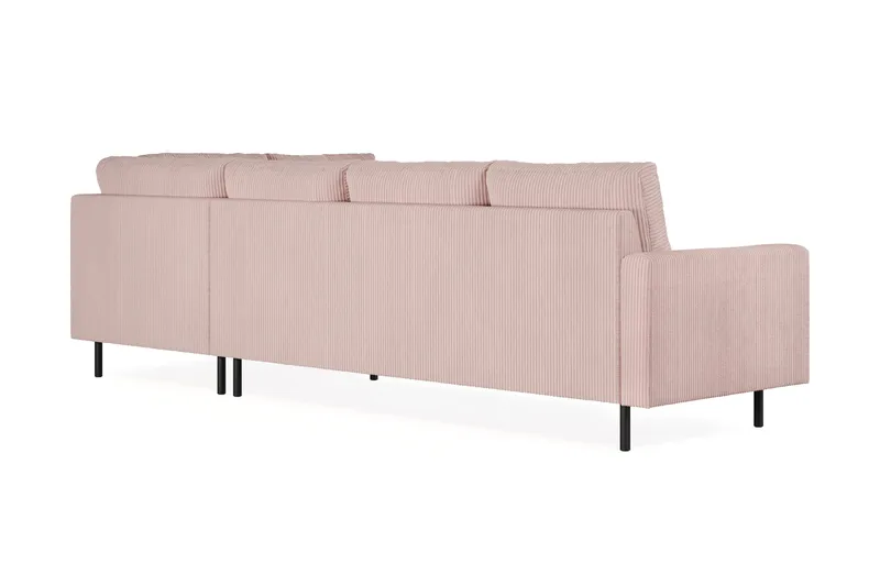 Peppe 4-sits Högervänd L-formad Schäslongsoffa i Manchester - Rosa - Products - Möbler - Soffa - Divansoffa & schäslongsoffa - 4 sits soffa med divan