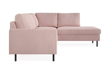 Peppe 4-sits Högervänd L-formad Schäslongsoffa i Manchester - Rosa - Products - Möbler - Soffa - Divansoffa & schäslongsoffa - 4 sits soffa med divan