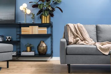 Peppe 4-sits Högervänd L-formad Schäslongsoffa i Tyg - Ljusgrå - Products - Möbler - Soffa - Divansoffa & schäslongsoffa - 4 sits soffa med divan