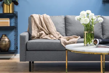 Peppe 4-sits Högervänd L-formad Schäslongsoffa i Tyg - Ljusgrå - Products - Möbler - Soffa - Divansoffa & schäslongsoffa - 4 sits soffa med divan