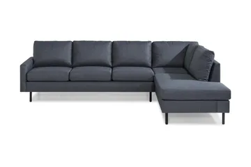 Peppe 4-sits Högervänd L-formad Schäslongsoffa i Tyg - Mörkgrå - Products - Möbler - Soffa - Divansoffa & schäslongsoffa - 4 sits soffa med divan