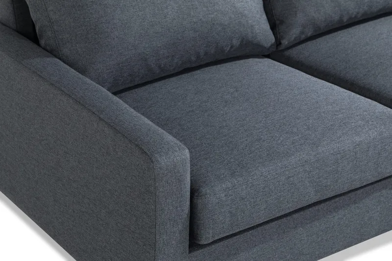 Peppe 4-sits Högervänd L-formad Schäslongsoffa i Tyg - Mörkgrå - Products - Möbler - Soffa - Divansoffa & schäslongsoffa - 4 sits soffa med divan