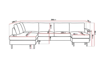 Peppe 4-sits Vänstervänd U-formad Soffa med Divan och Schäslong i Manchester - Beige - Products - Möbler - Soffa - Divansoffa & schäslongsoffa - 4 sits soffa med divan